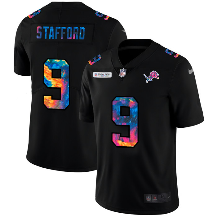Detroit Lions #9 Matthew Stafford Men's Nike Multi-Color Black 2020 NFL Crucial Catch Vapor Untouchable Limited Jersey Detroit Lions #9 Matthew Stafford Men's Nike Multi-Color Black 2020 NFL Crucial Catch Vapor Untouchable Limited Jersey