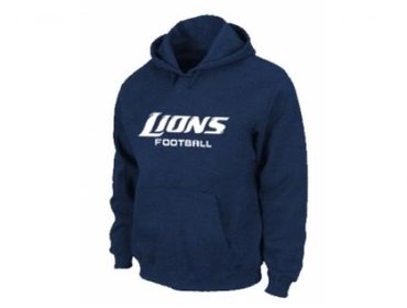 Detroit Lions Authentic font Pullover Hoodie D.Blue