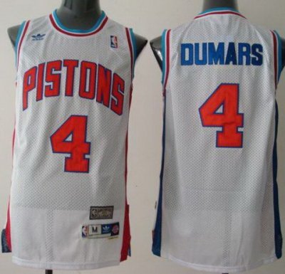 Detroit Pistons 4# Joe Dumars White Throwback NBA Jerseys Detroit Pistons 4# Joe Dumars White Throwback NBA Jerseys