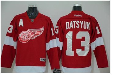 Detroit Red Wings #13 Pavel Datsyuk Red Stitched NHL Jersey