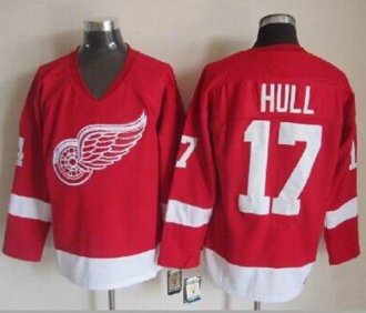 Detroit Red Wings #17 Brett Hull Red CCM Throwback Stitched NHL Jersey