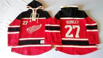 Detroit Red Wings #27 Kyle Quincey Red Sawyer Hooded Sweatshirt Stitched NHL Jersey Detroit Red Wings #27 Kyle Quincey Red Sawyer Hooded Sweatshirt Stitched NHL Jersey