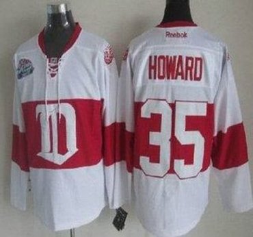 Detroit Red Wings 35 Jimmy Howard White Winter Classic NHL Jerseys