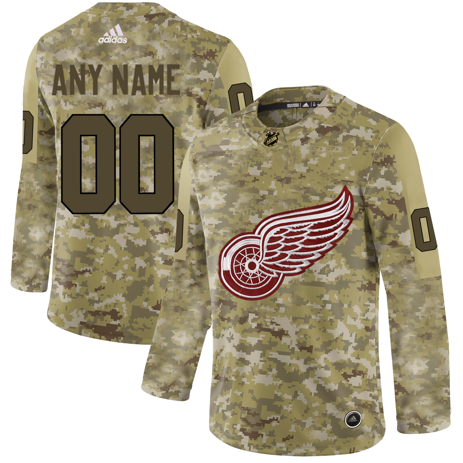 Detroit Red Wings Camo Men's Customized Adidas Jersey Detroit Red Wings Camo Men's Customized Adidas Jersey