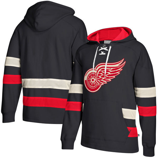 Detroit Red Wings Navy Men's Customized All Stitched Hooded Sweatshirt Detroit Red Wings Navy Men's Customized All Stitched Hooded Sweatshirt