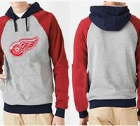 Detroit Red Wings Pullover Hoodie Grey & Red Detroit Red Wings Pullover Hoodie Grey & Red
