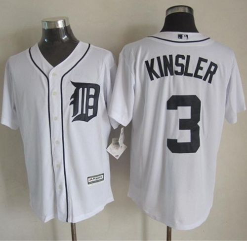 Detroit Tigers #3 Ian Kinsler New White Cool Base Stitched Baseball Jersey
