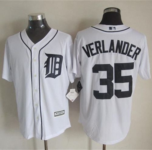 Detroit Tigers #35 Justin Verlander New White Cool Base Stitched Baseball Jersey