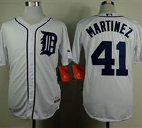 Detroit Tigers #41 Victor Martinez White Cool Base Baseball Jersey