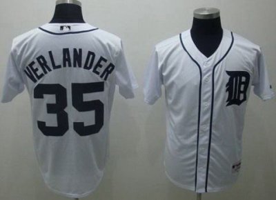 Detroit Tigers 35 Justin Verlander White Jerseys