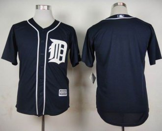 Detroit Tigers Blank Navy Blue Cool Base Stitched Baseball Jersey