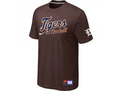 Detroit Tigers Brown NEW Short Sleeve Practice T-Shirt Detroit Tigers Brown NEW Short Sleeve Practice T-Shirt