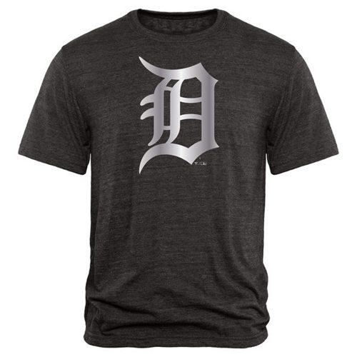 Detroit Tigers Fanatics Apparel Platinum Collection Tri-Blend T-Shirt Black Detroit Tigers Fanatics Apparel Platinum Collection Tri-Blend T-Shirt Black