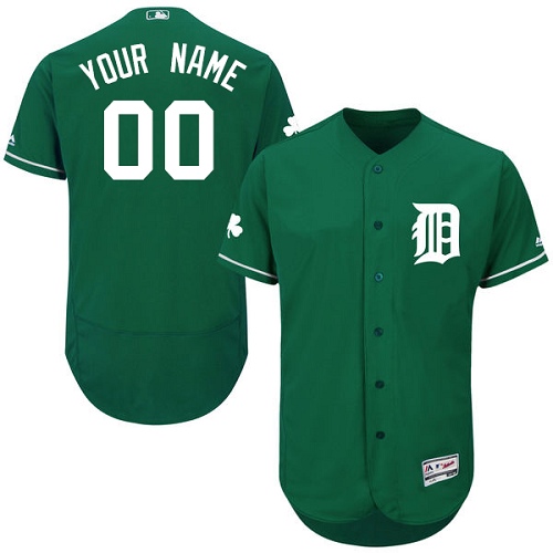 Detroit Tigers Green Celtic Men's Customized Flexbase Jersey Detroit Tigers Green Celtic Men's Customized Flexbase Jersey