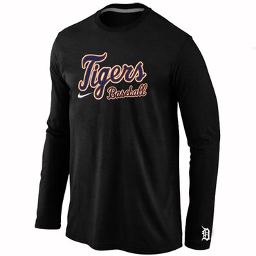 Detroit Tigers Long Sleeve T-Shirt Black Detroit Tigers Long Sleeve T-Shirt Black