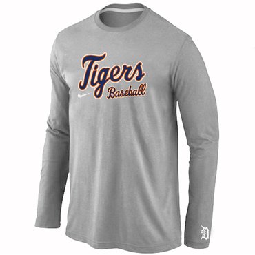 Detroit Tigers Long Sleeve T-Shirt GREY Detroit Tigers Long Sleeve T-Shirt GREY