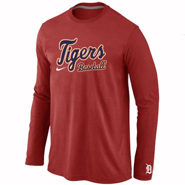Detroit Tigers Long Sleeve T-Shirt RED Detroit Tigers Long Sleeve T-Shirt RED