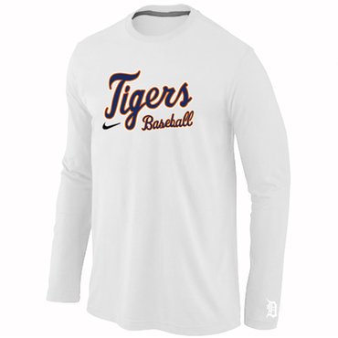 Detroit Tigers Long Sleeve T-Shirt White Detroit Tigers Long Sleeve T-Shirt White