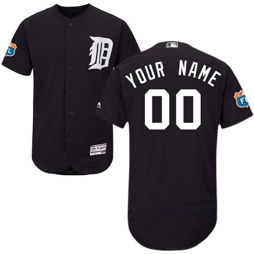 Detroit Tigers Navy Men's Customized Flexbase Jersey Detroit Tigers Navy Men's Customized Flexbase Jersey