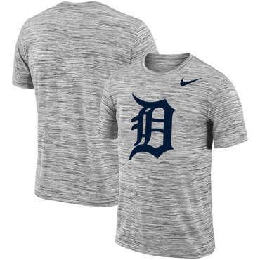Detroit Tigers Nike Heathered Black Sideline Legend Velocity Travel Performance T-Shirt Detroit Tigers Nike Heathered Black Sideline Legend Velocity Travel Performance T-Shirt