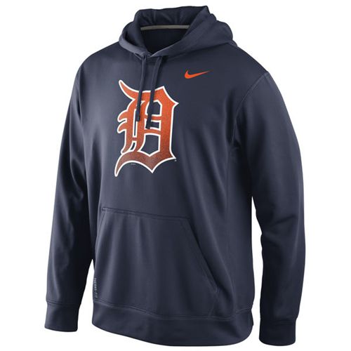 Detroit Tigers Nike Logo Performance Navy Blue MLB Hoodie Detroit Tigers Nike Logo Performance Navy Blue MLB Hoodie