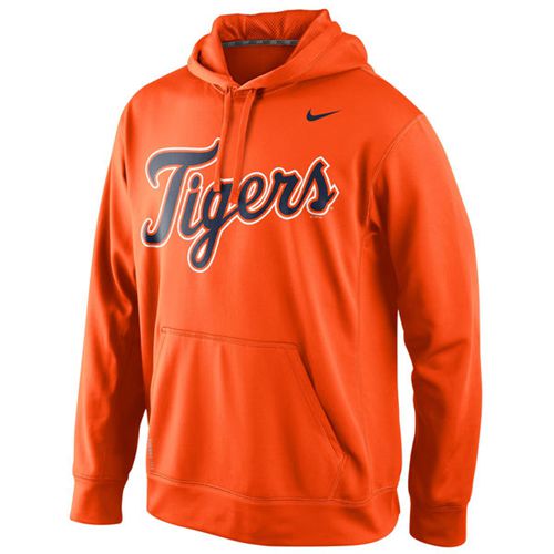 Detroit Tigers Nike Men's KO Wordmark Perfomance Orange MLB Hoodie Detroit Tigers Nike Men's KO Wordmark Perfomance Orange MLB Hoodie