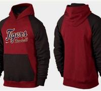Detroit Tigers Pullover Hoodie Burgundy Red & Black Detroit Tigers Pullover Hoodie Burgundy Red & Black