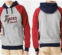 Detroit Tigers Pullover Hoodie Grey & Red Detroit Tigers Pullover Hoodie Grey & Red