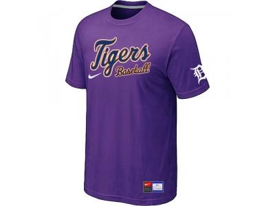 Detroit Tigers Purple NEW Short Sleeve Practice T-Shirt Detroit Tigers Purple NEW Short Sleeve Practice T-Shirt