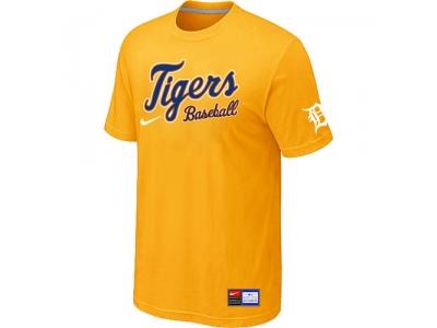 Detroit Tigers Yellow NEW Short Sleeve Practice T-Shirt Detroit Tigers Yellow NEW Short Sleeve Practice T-Shirt