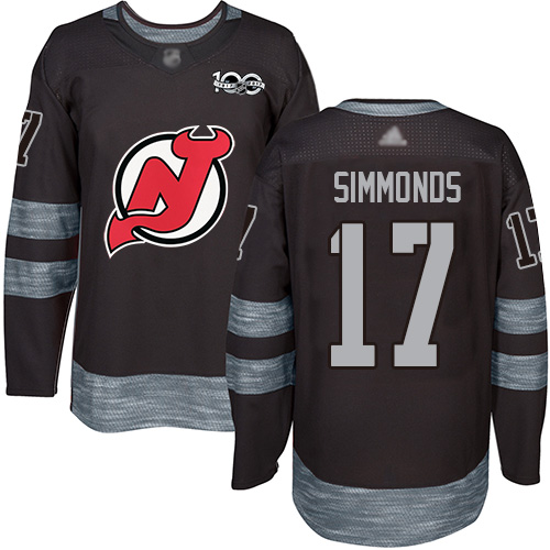 Devils #17 Wayne Simmonds Black 1917-2017 100th Anniversary Stitched Hockey Jersey Devils #17 Wayne Simmonds Black 1917-2017 100th Anniversary Stitched Hockey Jersey