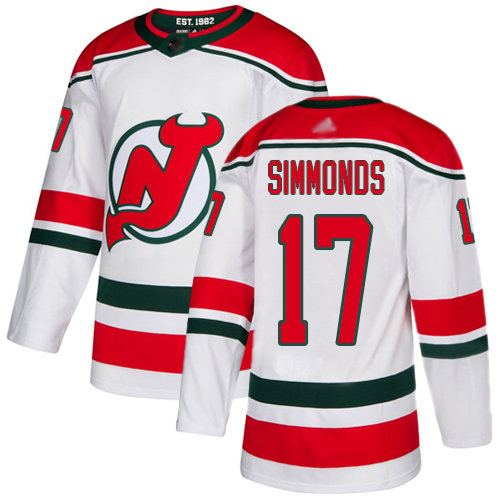 Devils #17 Wayne Simmonds White Alternate Authentic Stitched Hockey Jersey Devils #17 Wayne Simmonds White Alternate Authentic Stitched Hockey Jersey