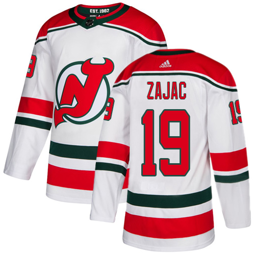 Devils #19 Travis Zajac White Alternate Authentic Stitched Hockey Jersey Devils #19 Travis Zajac White Alternate Authentic Stitched Hockey Jersey