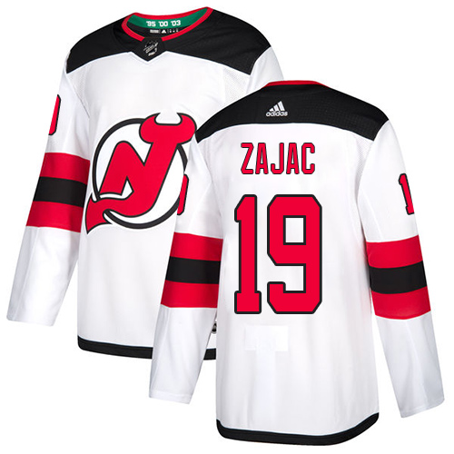 Devils #19 Travis Zajac White Road Authentic Stitched Hockey Jersey Devils #19 Travis Zajac White Road Authentic Stitched Hockey Jersey