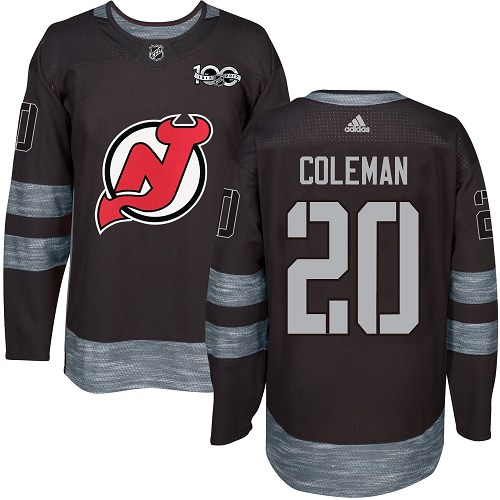 Devils #20 Blake Coleman Black 1917-2017 100th Anniversary Stitched Hockey Jersey