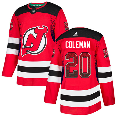 Devils #20 Blake Coleman Red Home Authentic Drift Fashion Stitched Hockey Jersey Devils #20 Blake Coleman Red Home Authentic Drift Fashion Stitched Hockey Jersey