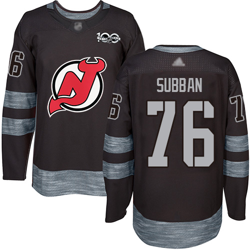 Devils #76 P. K. Subban Black 1917-2017 100th Anniversary Stitched Hockey Jersey Devils #76 P. K. Subban Black 1917-2017 100th Anniversary Stitched Hockey Jersey