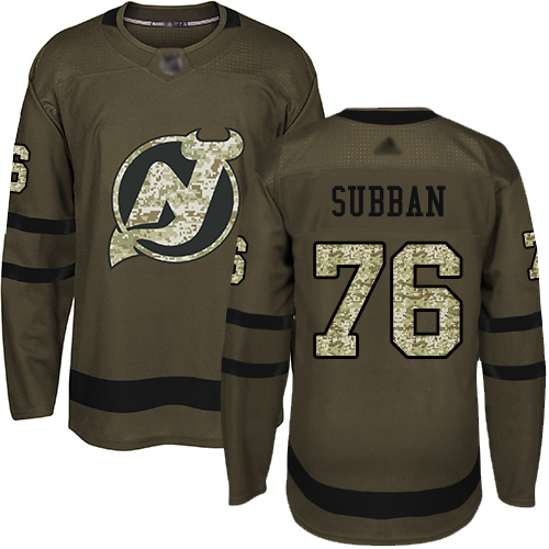Devils #76 P. K. Subban Green Salute to Service Stitched Youth Hockey Jersey Devils #76 P. K. Subban Green Salute to Service Stitched Youth Hockey Jersey