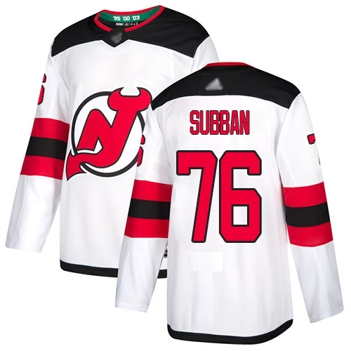 Devils #76 P. K. Subban White Road Authentic Stitched Youth Hockey Jersey Devils #76 P. K. Subban White Road Authentic Stitched Youth Hockey Jersey