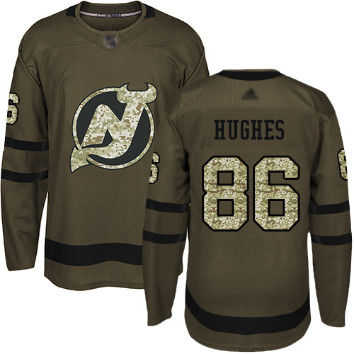Devils #86 Jack Hughes Green Salute to Service Stitched Youth Hockey Jersey Devils #86 Jack Hughes Green Salute to Service Stitched Youth Hockey Jersey