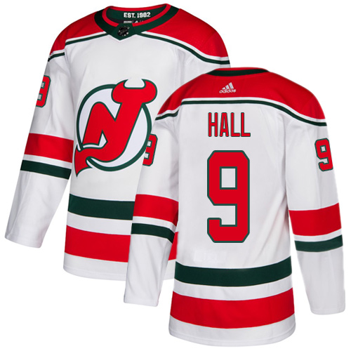 Devils #9 Taylor Hall White Alternate Authentic Stitched Hockey Jersey Devils #9 Taylor Hall White Alternate Authentic Stitched Hockey Jersey