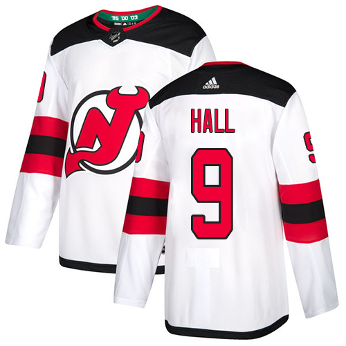 Devils #9 Taylor Hall White Road Authentic Stitched Hockey Jersey Devils #9 Taylor Hall White Road Authentic Stitched Hockey Jersey