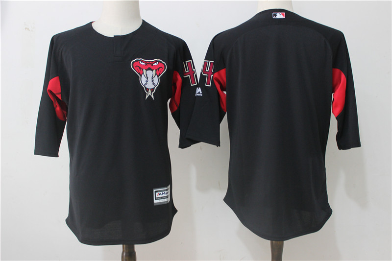 Diamondbacks Majestic Black Red On Field 3 -4 Sleeve Batting Practice Jersey Diamondbacks Majestic Black Red On Field 3 -4 Sleeve Batting Practice Jersey