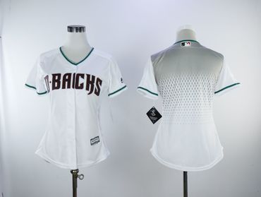 Diamondbacks White Capri Women Cool Base Jersey Diamondbacks White Capri Women Cool Base Jersey