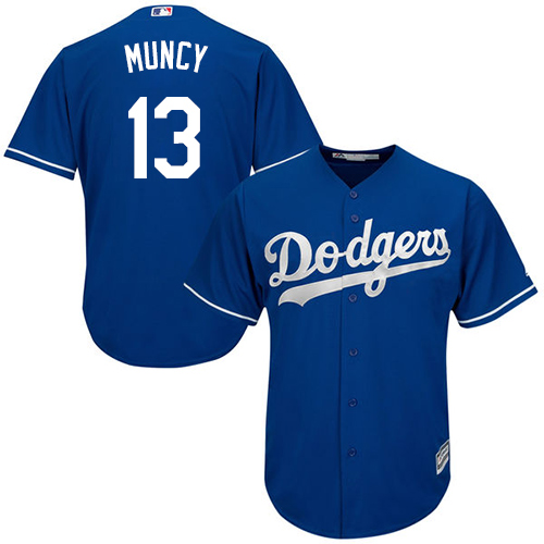 Dodgers #13 Max Muncy Blue New Cool Base Stitched Baseball Jersey