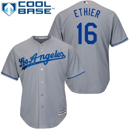 Dodgers #16 Andre Ethier Grey Cool Base Stitched Youth MLB Jersey Dodgers #16 Andre Ethier Grey Cool Base Stitched Youth MLB Jersey