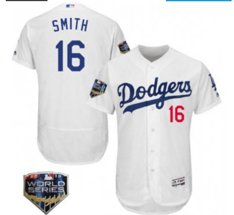 Dodgers #16 Will Smith White Flexbase Jersey