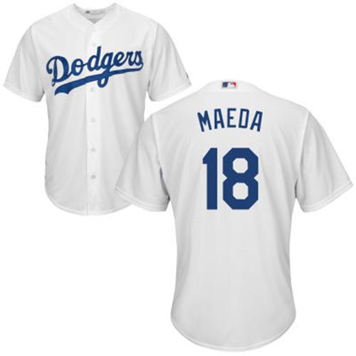 Dodgers #18 Kenta Maeda White Cool Base Stitched Youth MLB Jersey Dodgers #18 Kenta Maeda White Cool Base Stitched Youth MLB Jersey