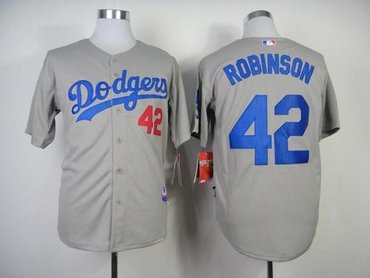 Dodgers #42 Jackie Robinson Grey Cool Base