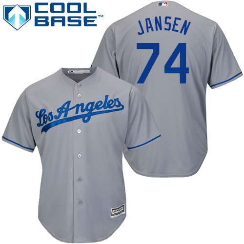 Dodgers #74 Kenley Jansen Grey Cool Base Stitched Youth MLB Jersey Dodgers #74 Kenley Jansen Grey Cool Base Stitched Youth MLB Jersey